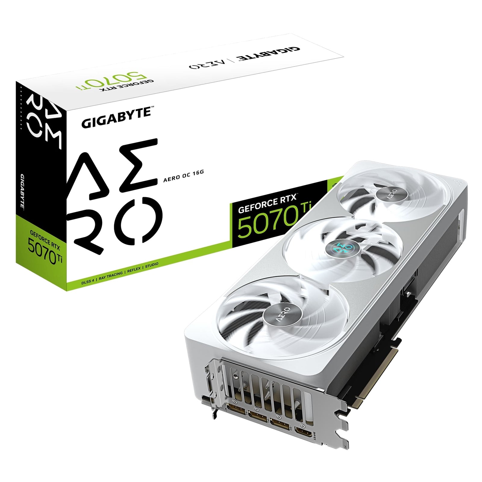 Gigabyte RTX 5070 Ti AERO OC 16GB GDDR7 White Gaming GPU Gigabyte RTX 5070 Ti AERO OC 16GB GDDR7 White Gaming GPU